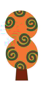 Tree Abstract Plant Flat Illustration Icon vector