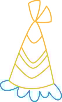 Linear Birthday Hat vector