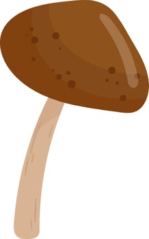 Mushroom Plant Icon Flat Illustration Icon vector