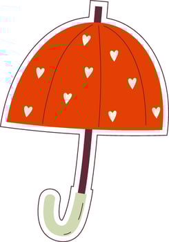 Umbrella Accessory Sticker vector