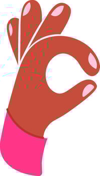 Ok Hand Gesture vector