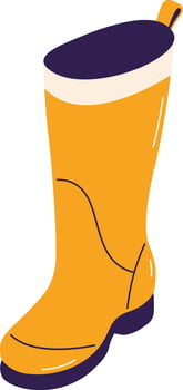 Gumboot Rubber Boot Flat Illustration vector