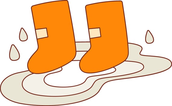 Boots In Water Paddle vector