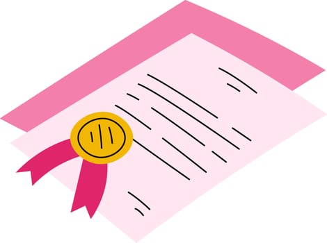 Certificate With Seal vector