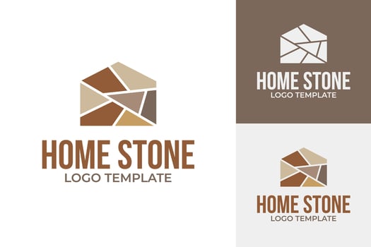 Vintage home stone logo design template illustration idea vector