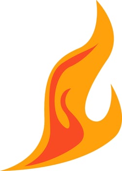 Burning Fire Illustration Flat Illustration vector