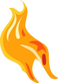 Flat Illustration Hand Drawn Icon Burning Fire Illustration vector