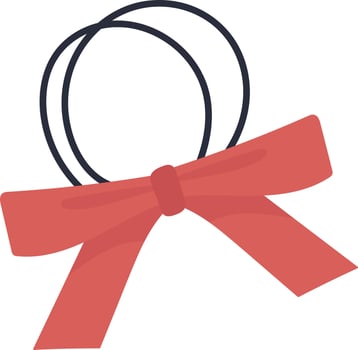Bow Hair Ties Flat Illustration Icon vector