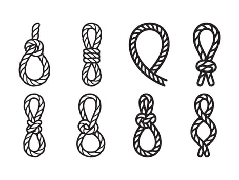 Knotted Rope Border vector
