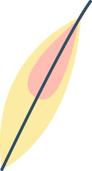 Bird Decorative Feather Flat Illustration vector