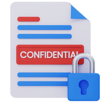 3D Confidential Document Icon png