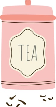 Jar With Leaf Tea vector