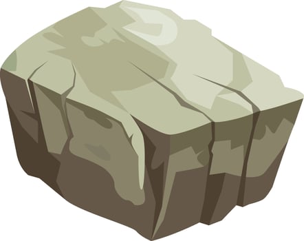 Old Rock Stone Flat Illustration Hand Drawn Icon vector