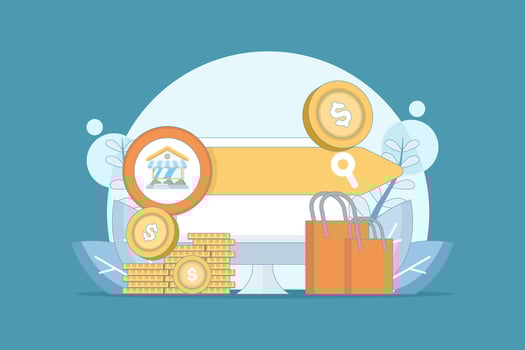 E-commerce growth strategies illustration vector