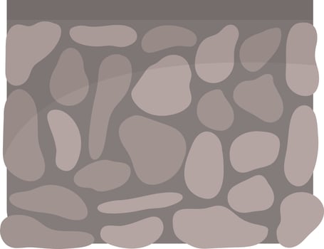 Stone Water Well Flat Illustration vector