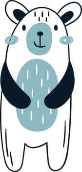 Childish Funny Bear Illustration vector