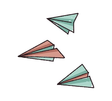 flying paper plane vector