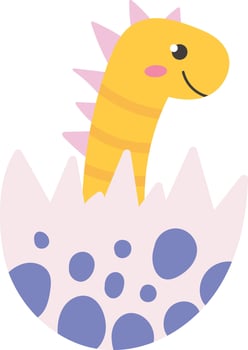 Dinosaur Baby In Egg vector