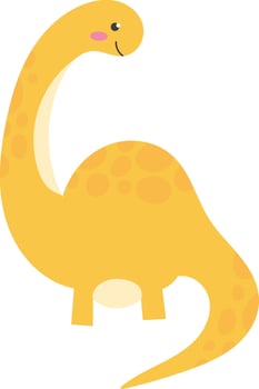 Drawn Cute Dinosaur Animal vector