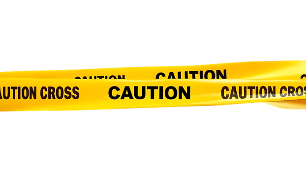 Yellow caution tape with black lettering. Warning, danger, safety concept. png