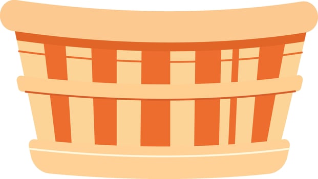 Wicker Basket Storage Illustration vector