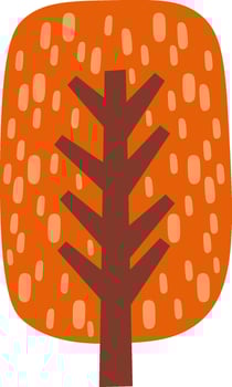 Abstract Tree Plant Drawn Icon vector