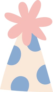 Birthday Cone Hat Flat Illustration vector