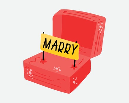 A Proposal to Marry a Loved One vector