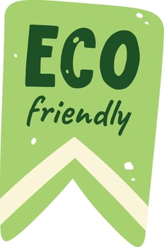 Eco Friendly Lettering Banner vector