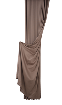 elegant brown curtain isolated element png