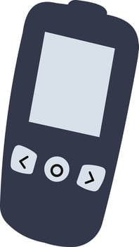 Dark blue blood glucose meter vector