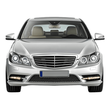 Silver Mercedes Benz Sedan Front View Automotive Luxury, Car Photography, , Studio Shot, Modern Vehicle, German Engineering Transparent Background png