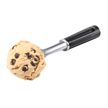 Single Scoop of Chocolate Chip Ice Cream transparent background. png