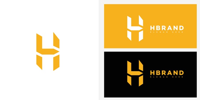 Abstract H Letter Logo Modern Brand Identity Design vector