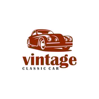 Classic Vintage Car Design Logo Inspiration vector
