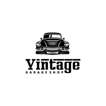 Classic Vintage Car Logo Design vector