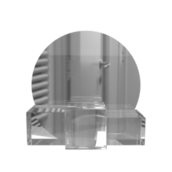 3d render of Glass podium for winner trophy png