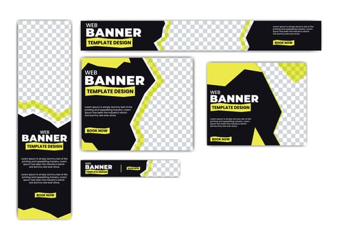 Web banner design templates collection vector