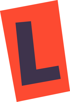 The letter l in a red square png