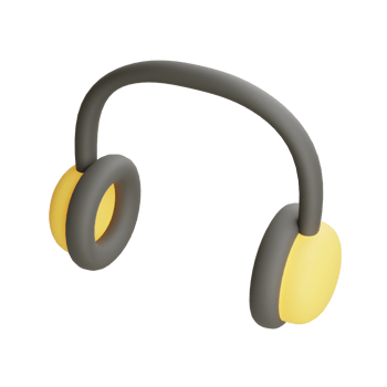 Modern 3D Headphones with Soft Earcups png
