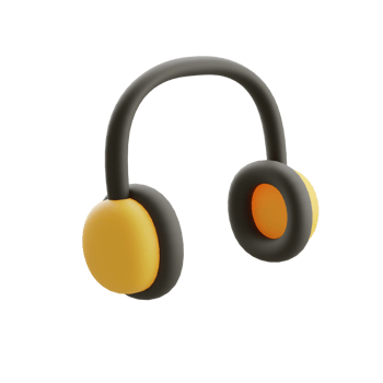 3D Audio Headset Design for Sound or Podcast Themes png