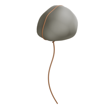 Surreal Floating Stone 3D Minimal Cartoon png