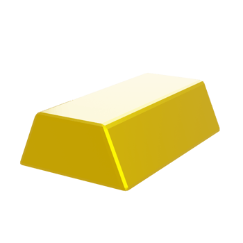 Shiny Gold Bullion 3D Cute Design png