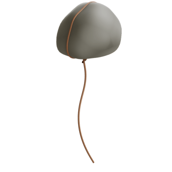 3D Weightless Rock with String for Abstract png