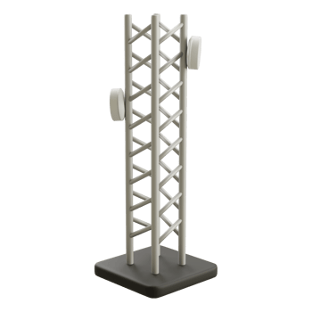 3D Wireless Signal Tower Structure in Cute Style png