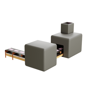 3D Plastic Factory Machine with Conveyor System png