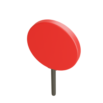 3D Aircraft Parking Baton with Red Round Head png