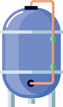 A flat style icon depicting water tank vector