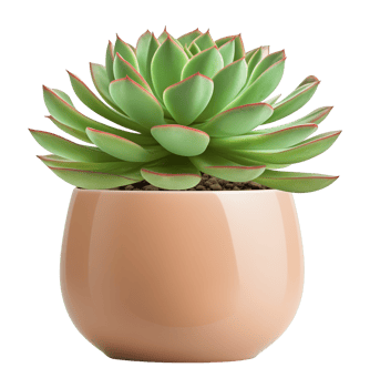 Succulent Plant on Pot Isolated on Transparent Background png