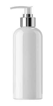 White Lotion Bottle For Label Mockup Isolated on Transparent Background png